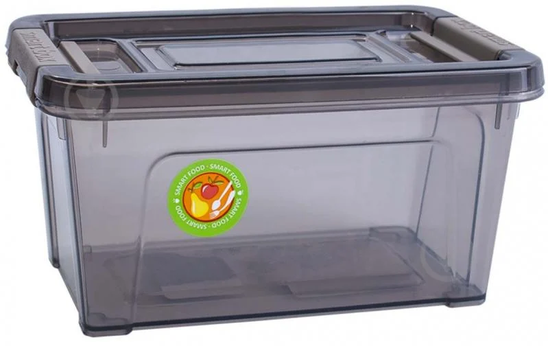 Контейнер для зберігання Алеана 126085 Smart Box 0,285л коричневий прозорий 65x120x80 мм